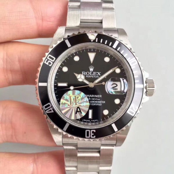 Replica Rolex Submariner Date 16610 JF V2 Stainless Steel Black Dial Swiss 3135