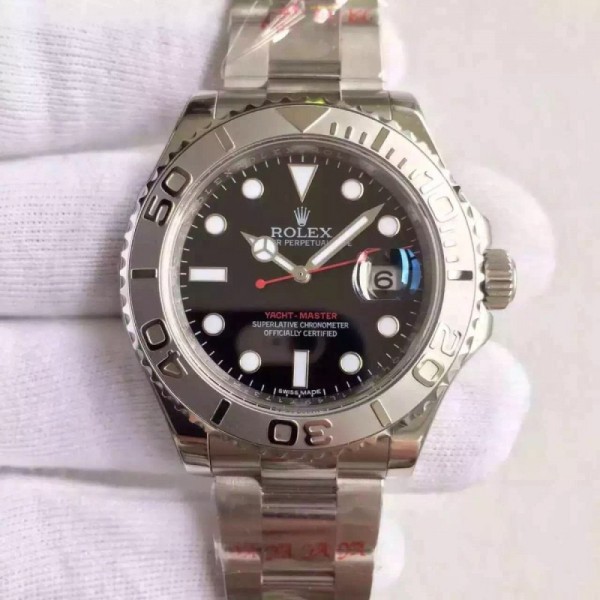 Replica Rolex Yacht-Master 40 116622 JF Stainless Steel Black Dial Swiss 2836-2