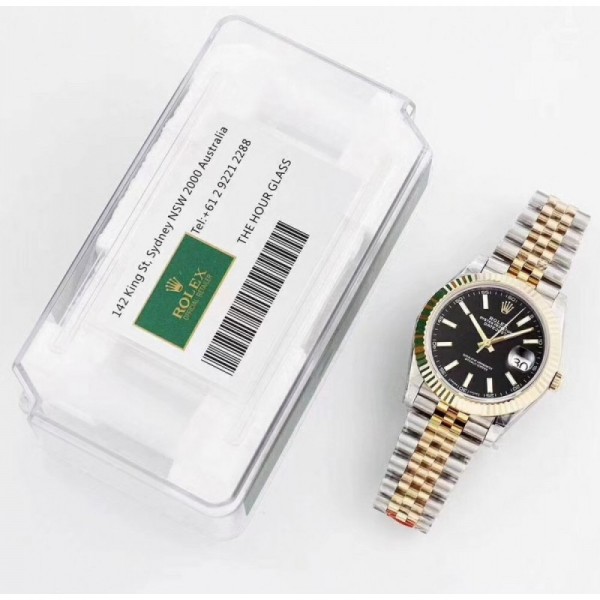 Replica Rolex Datejust II 116333 41MM GM Stainless Steel & Yellow Gold Black Dial Swiss 3235