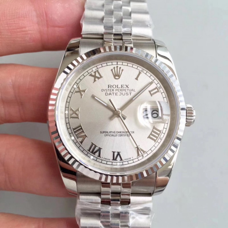 Replica Rolex Datejust 36MM 116234 MIT Stainless Steel 904L Rhodium Dial Swiss 3135