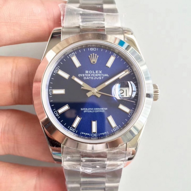 Replica Rolex Datejust II 126300 41MM N Stainless Steel Blue Dial Swiss 3235