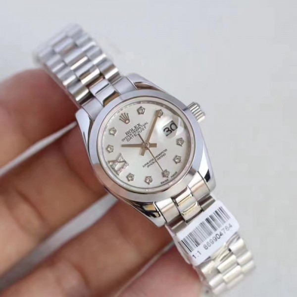 Replica Rolex Lady Datejust 28 279166 28MM N Stainless Steel Mother Of Pearl Dial Swiss 2671