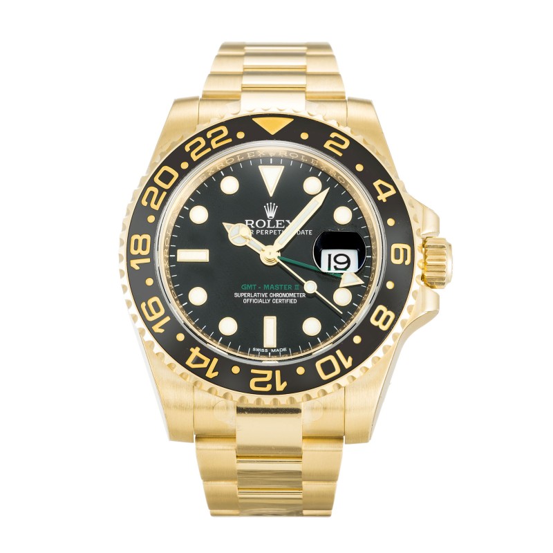 UK Yellow Gold Rolex Replica GMT Master II 116718 LN-40 MM