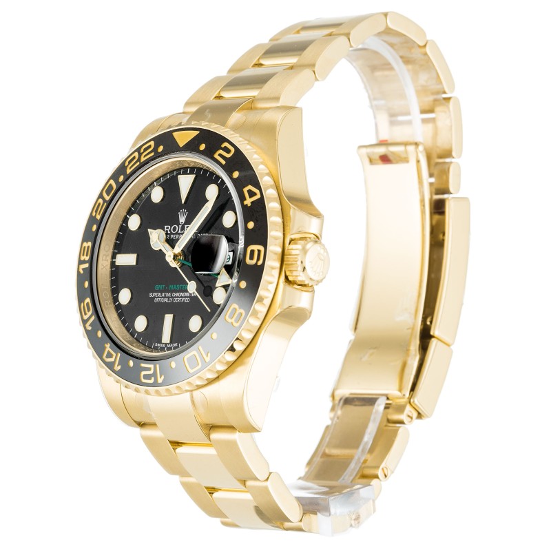 UK Yellow Gold Rolex Replica GMT Master II 116718 LN-40 MM