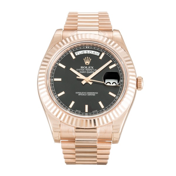 UK Rose Gold Rolex Replica Day-Date II 218235-41 MM