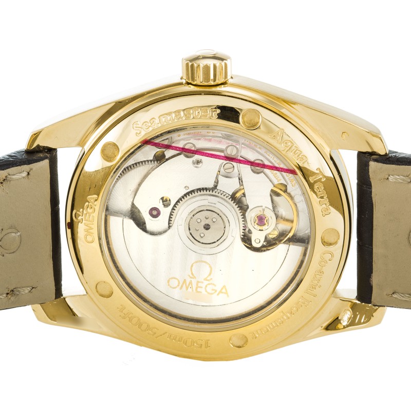 UK Yellow Gold Omega Replica Aqua Terra 150m Mid-Size 2604.50.37-35 MM