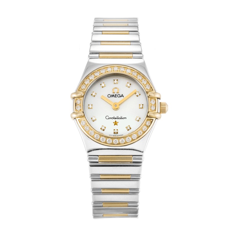 UK Steel & Yellow Gold set with Diamonds Omega Replica My Choice Mini 1365.75.00-22.5 MM