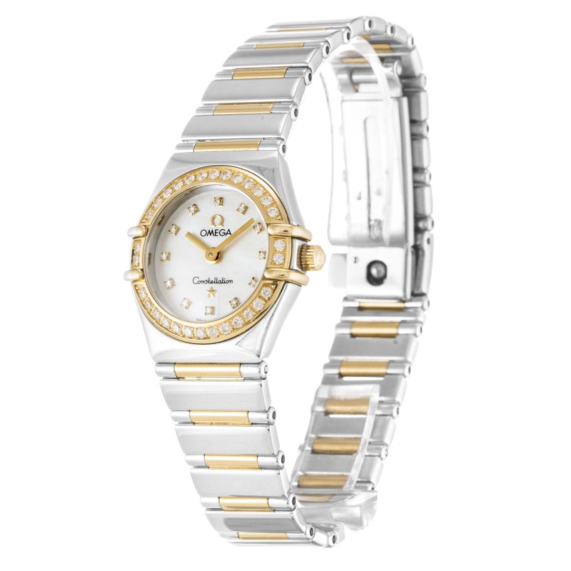 UK Steel & Yellow Gold set with Diamonds Omega Replica My Choice Mini 1365.75.00-22.5 MM