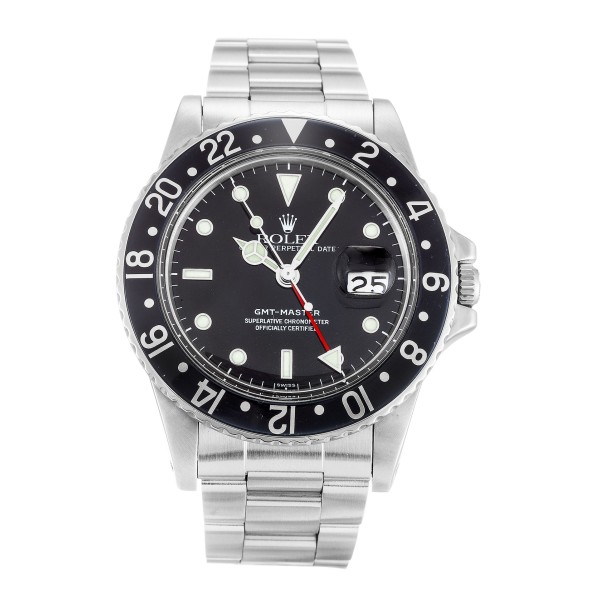 UK Black Steel Rolex Replica GMT Master 16750-40 MM