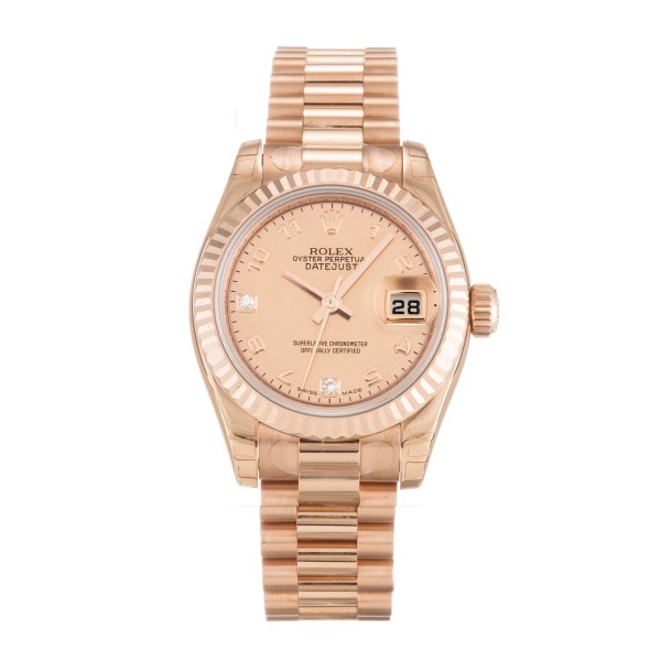 UK Rose Gold Rolex Replica Datejust Lady 179175F-26 MM