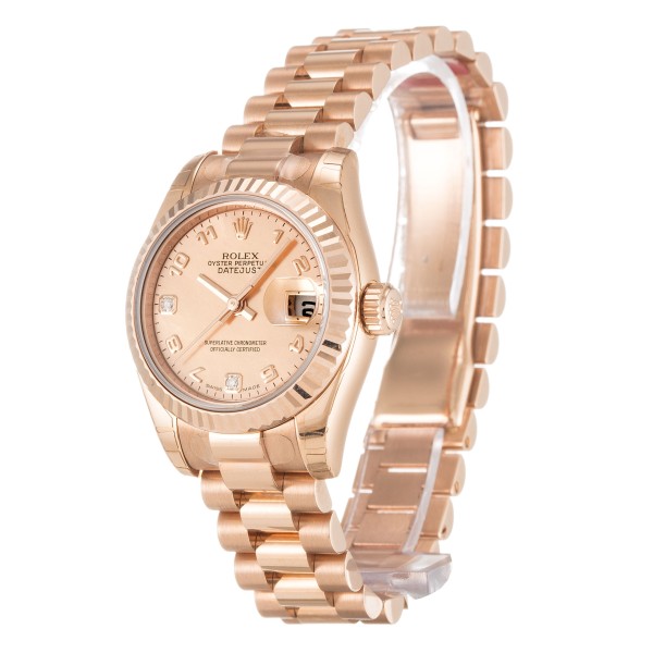 UK Rose Gold Rolex Replica Datejust Lady 179175F-26 MM