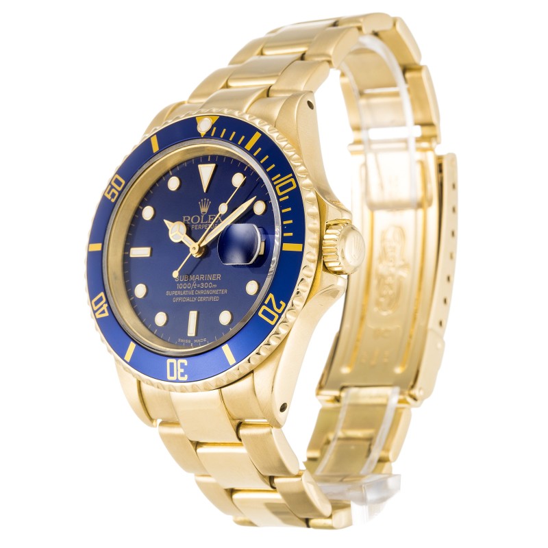 UK Yellow Gold Rolex Replica Submariner 16618-40 MM