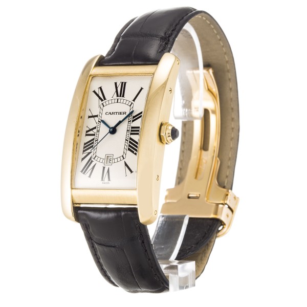 UK Yellow Gold Cartier Replica Tank Americaine W2603156-27 MM