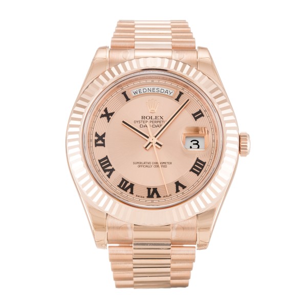 UK Rose Gold Rolex Replica Day-Date II 218235-41 MM