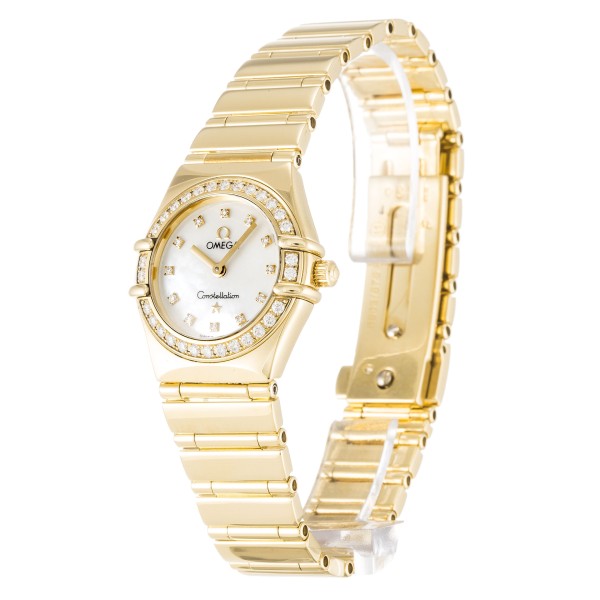 UK Yellow Gold set with Diamonds Omega Replica My Choice Mini 1164.75.00-22.5 MM