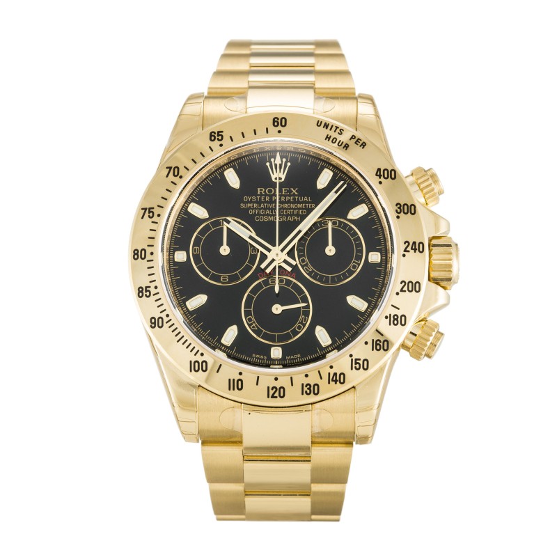 UK Yellow Gold Rolex Replica Daytona 116528-40 MM