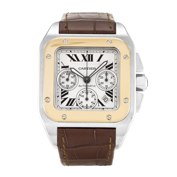 UK Steel & Yellow Gold Cartier Replica Santos 100 W20091X7-42 MM