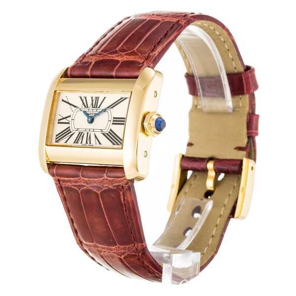 UK Yellow Gold Cartier Replica Tank Divan W6300356-32 MM