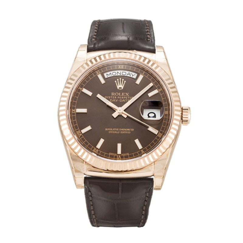 UK Rose Gold Rolex Replica Day-Date 118135-36 MM