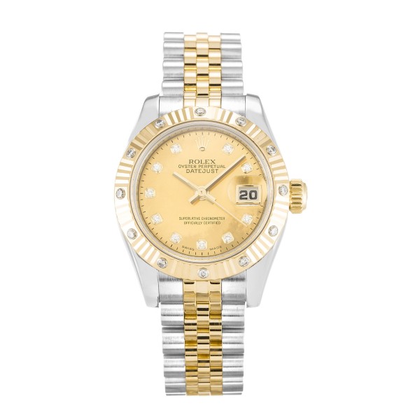 UK Steel & Yellow Gold set with Diamonds Rolex Replica Datejust Lady 179313-26 MM