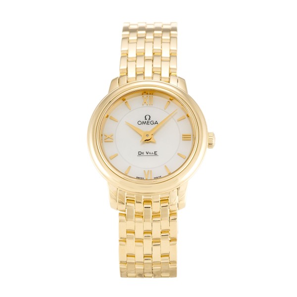 UK Yellow Gold Omega Replica De Ville Prestige 424.50.24.60.05.001-23 MM