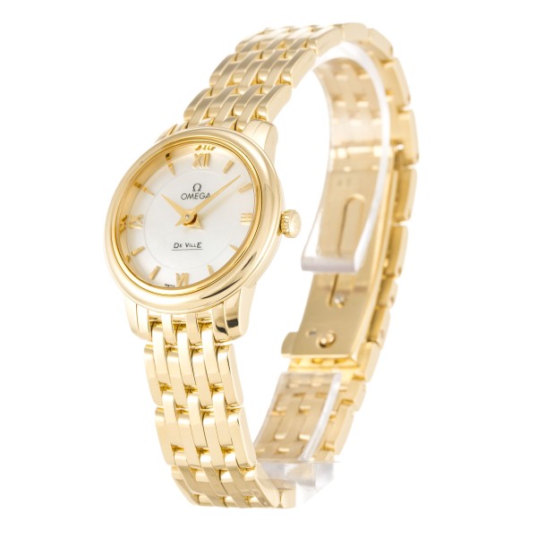 UK Yellow Gold Omega Replica De Ville Prestige 424.50.24.60.05.001-23 MM