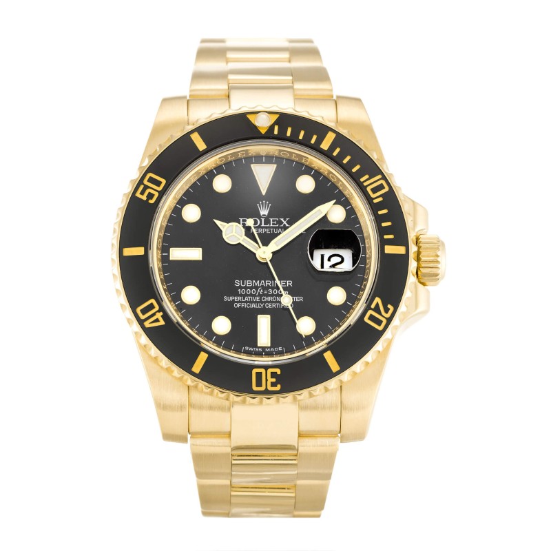 UK Yellow Gold Rolex Replica Submariner 116618 LN-40 MM