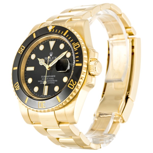 UK Yellow Gold Rolex Replica Submariner 116618 LN-40 MM