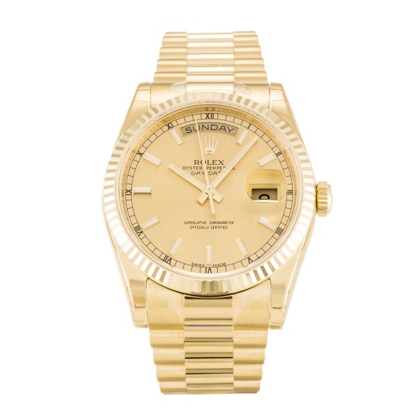 UK Yellow Gold Rolex Replica Day-Date 118238-36 MM