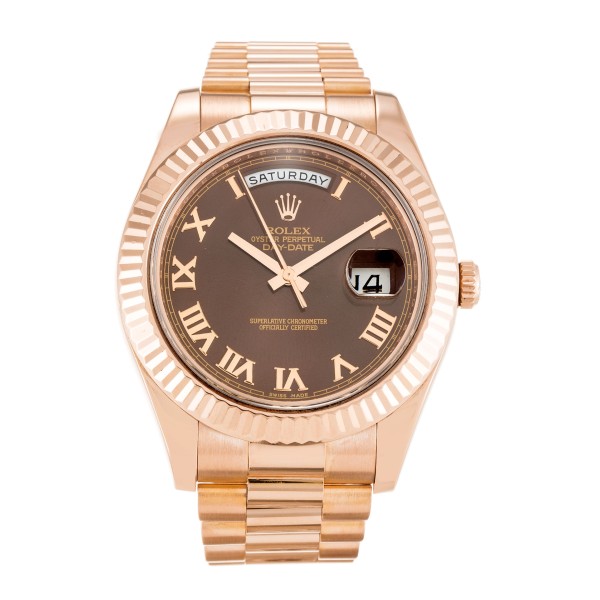 UK Rose Gold Rolex Replica Day-Date II 218235-41 MM