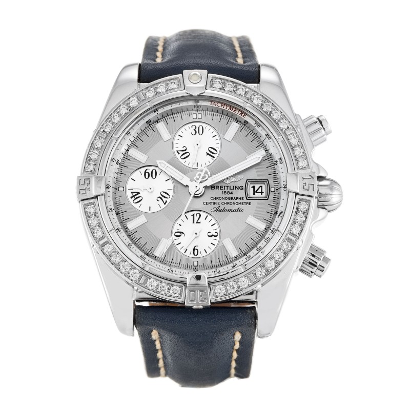 UK Steel set with Diamonds Breitling Replica Chronomat Evolution A13356-43.7 MM