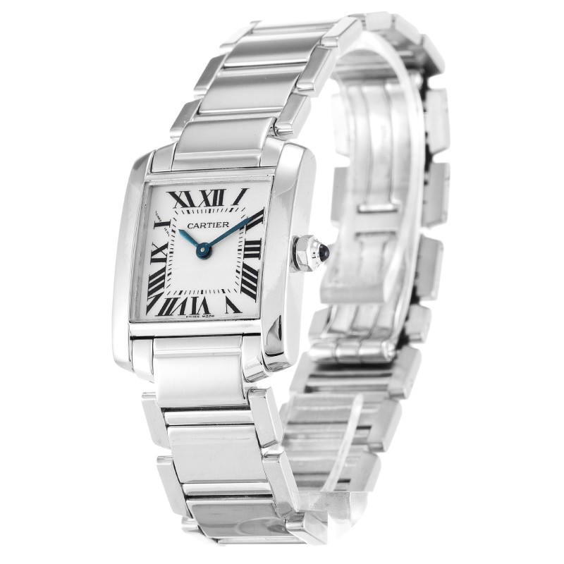 UK White Gold Cartier Replica Tank Francaise W50012S3-25 MM