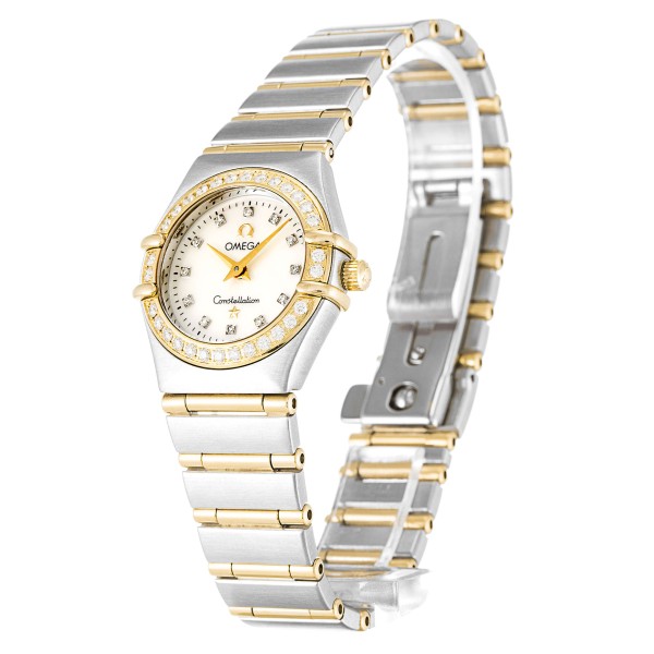 UK Steel & Yellow Gold set with Diamonds Omega Replica Constellation Mini 1267.75.00-22.5 MM