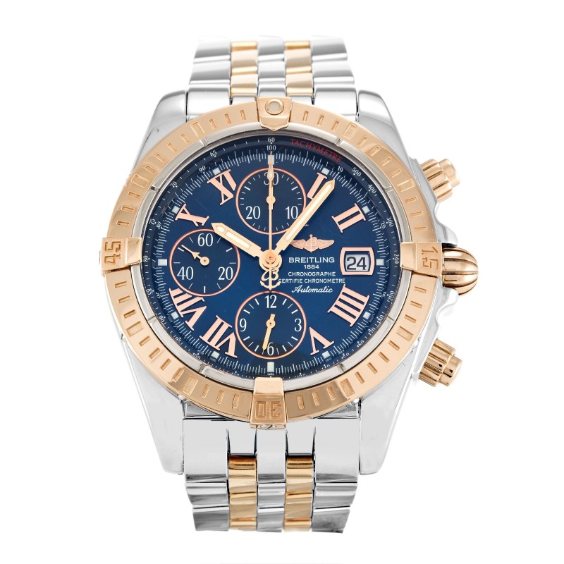 UK Steel & Rose Gold Breitling Replica Chronomat Evolution C13356-43.7 MM