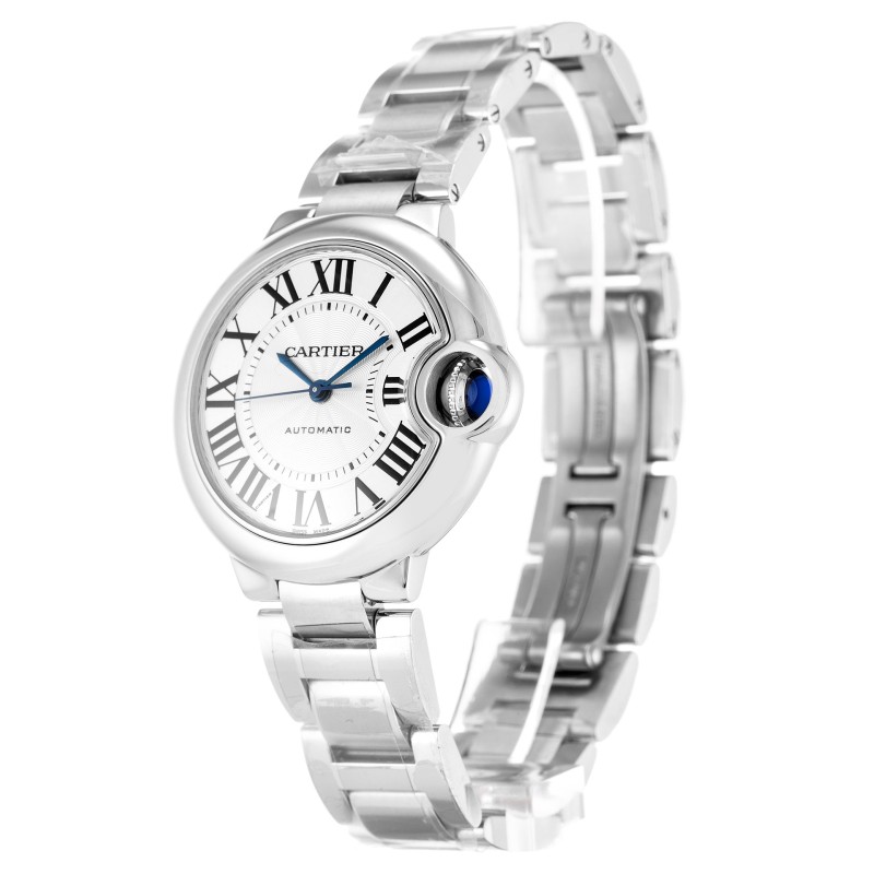 UK Steel Cartier Replica Ballon Bleu W6920071-33 MM