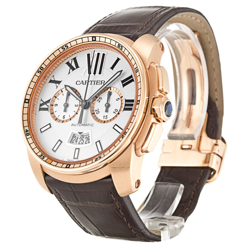 UK Rose Gold Cartier Replica Calibre de Cartier W7100044-42 MM