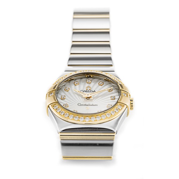 UK Steel & Yellow Gold set with Diamonds Omega Replica Constellation Ladies 123.25.27.60.55.008-27 MM