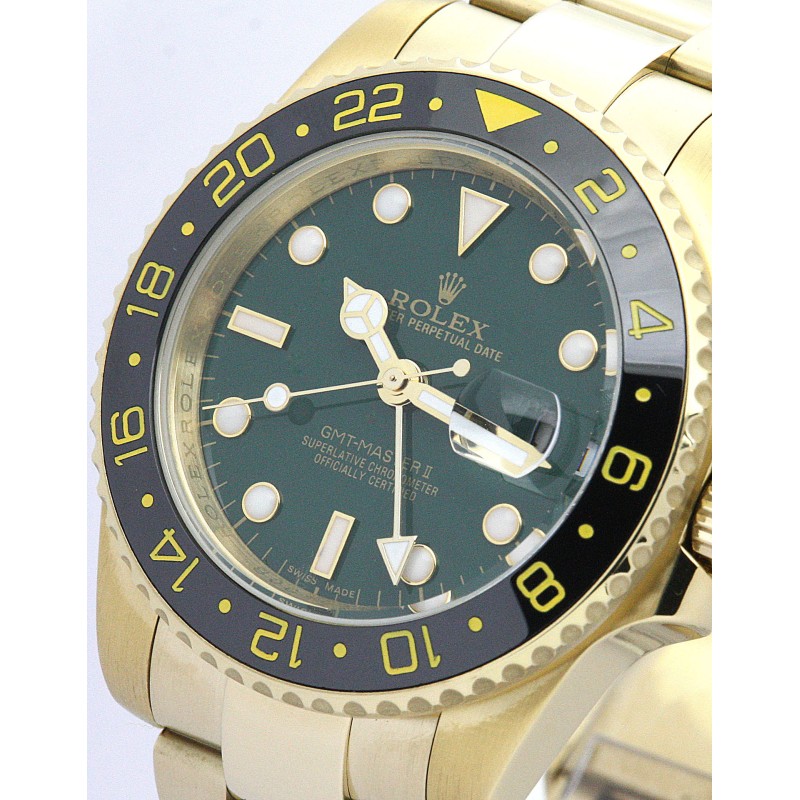 UK Yellow Gold Rolex Replica GMT Master II 116718 LN-40 MM