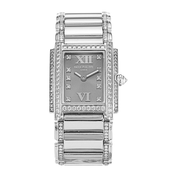 UK White Gold set with Diamonds Patek Philippe Replica Twenty-4 4908/310G-22.8 MM