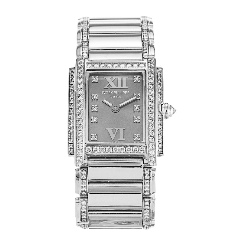 UK White Gold set with Diamonds Patek Philippe Replica Twenty-4 4908/310G-22.8 MM