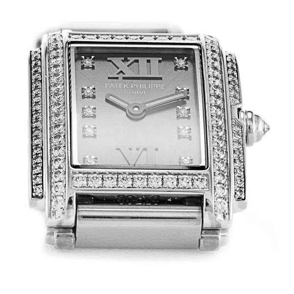 UK White Gold set with Diamonds Patek Philippe Replica Twenty-4 4908/310G-22.8 MM