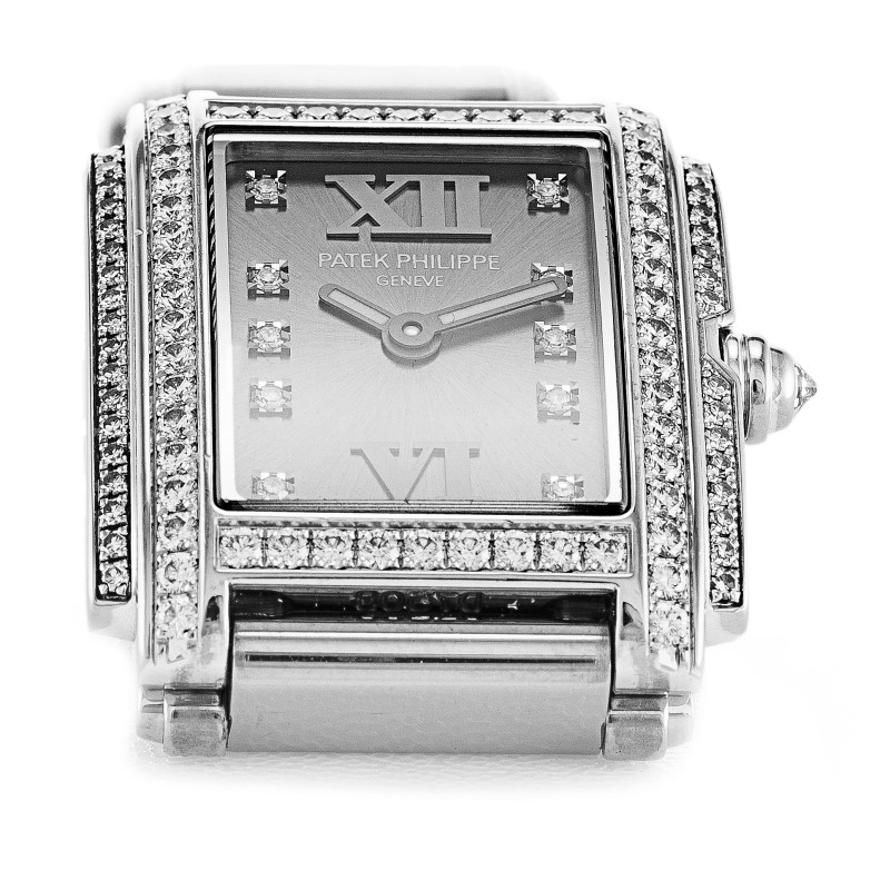 UK White Gold set with Diamonds Patek Philippe Replica Twenty-4 4908/310G-22.8 MM