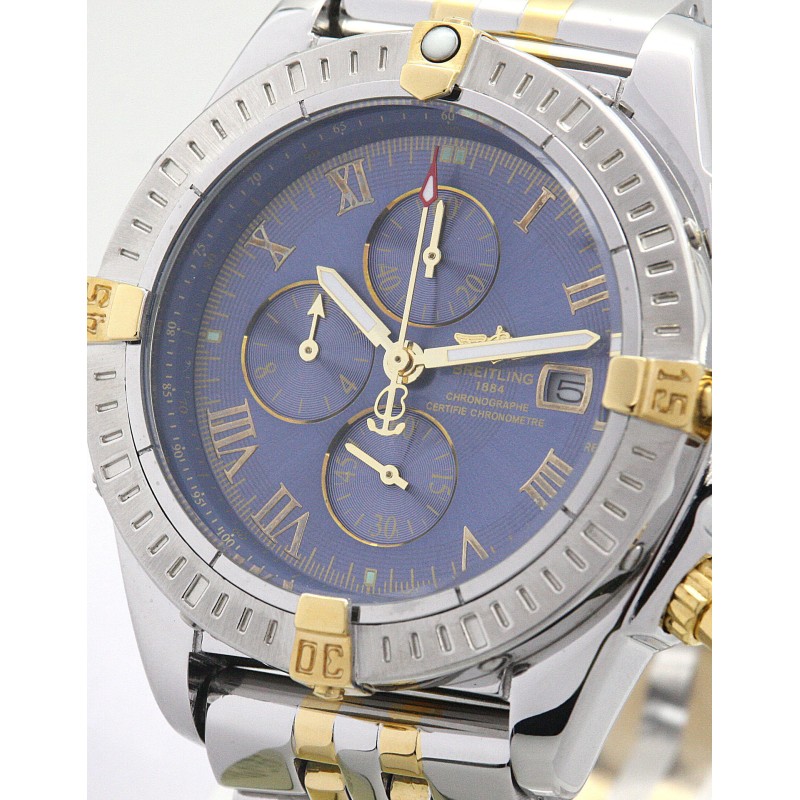 UK Steel & Yellow Gold Breitling Replica Chronomat -43.7 MM