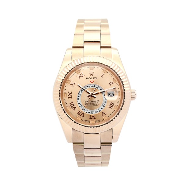 UK Rose Gold Rolex Replica Sky-Dweller 326938-42 MM