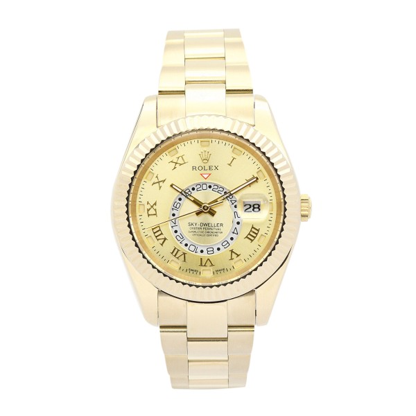 UK Yellow Gold Rolex Replica Sky-Dweller 326938-42 MM