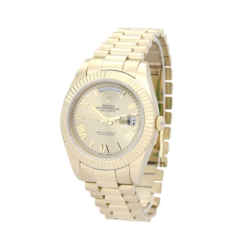 UK Yellow Gold Rolex Replica Day-Date II 218238-41 MM