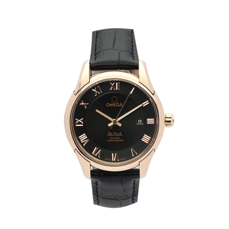 UK Rose Gold Steel Omega Replica De Ville Hour Vision-41 MM