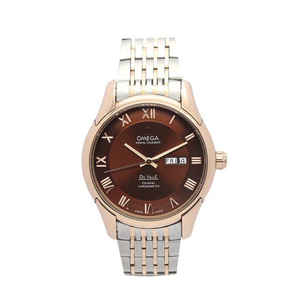 UK Rose Gold Steel Omega Replica De Ville Hour Vision-41 MM