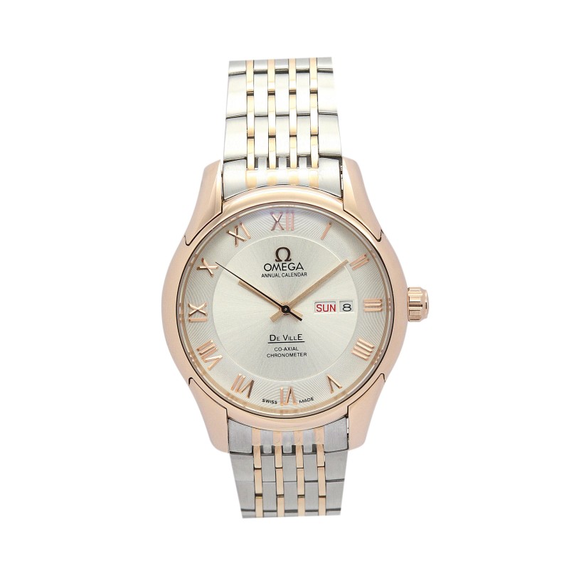 UK Rose Gold Steel Omega Replica De Ville Hour Vision-41 MM