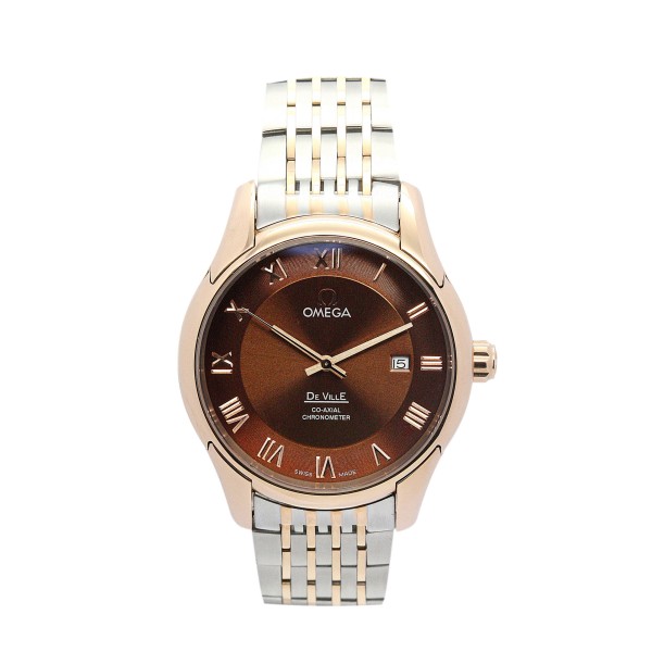 UK Rose Gold Steel Omega Replica De Ville Hour Vision-41 MM